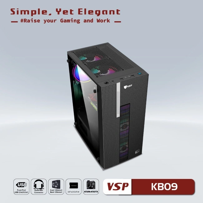 Case văn phòng VSP Esport Gaming KB09 - BLACK