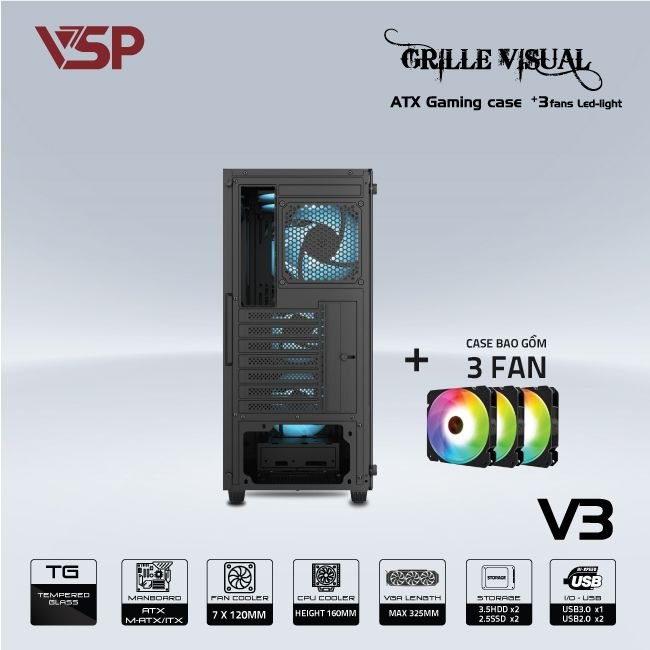 Case VSP V3 + 3Fan Blank