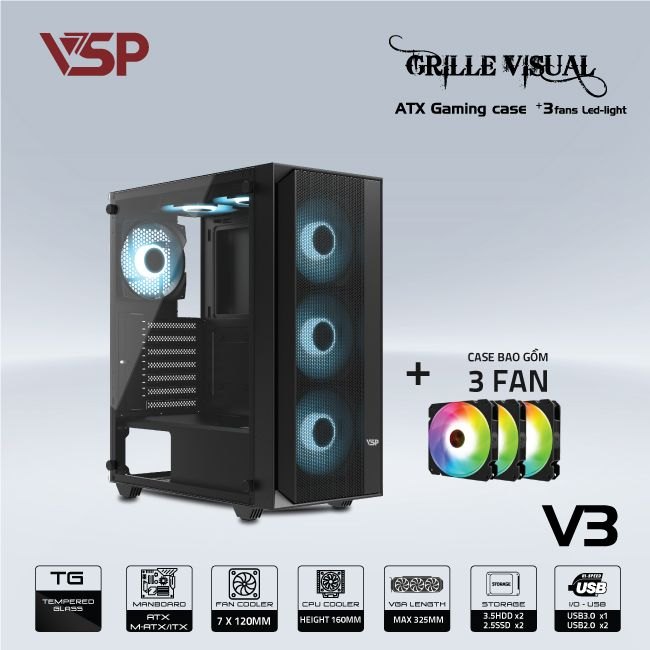 Case VSP V3 + 3Fan Blank