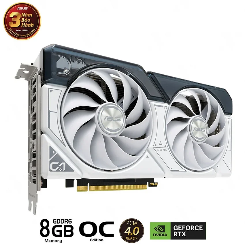 Card VGA Asus Dual RTX 4060 8GB GDDR6 2 Fan OC White