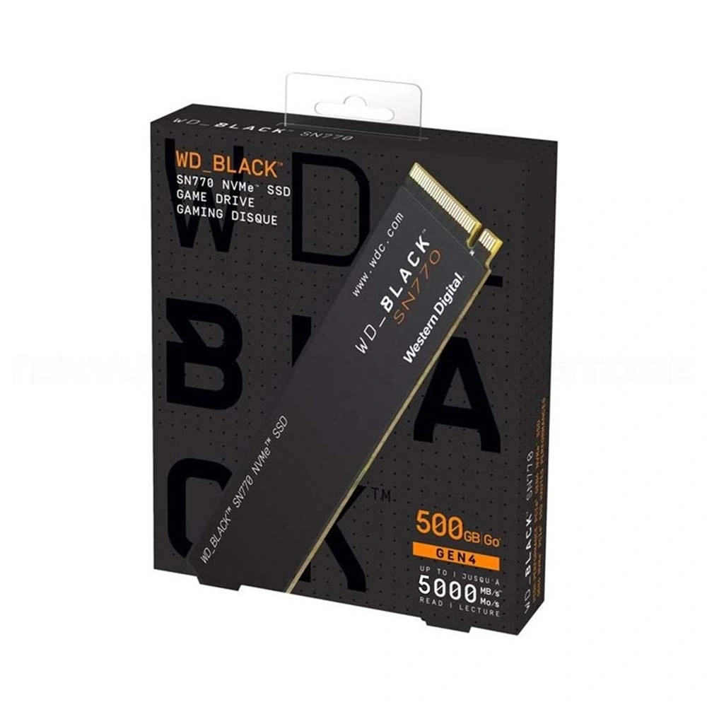 SSD WD BLACK SN770 500GB M2 PCIe NVMe Gen 4×4 WDS500G3X0E