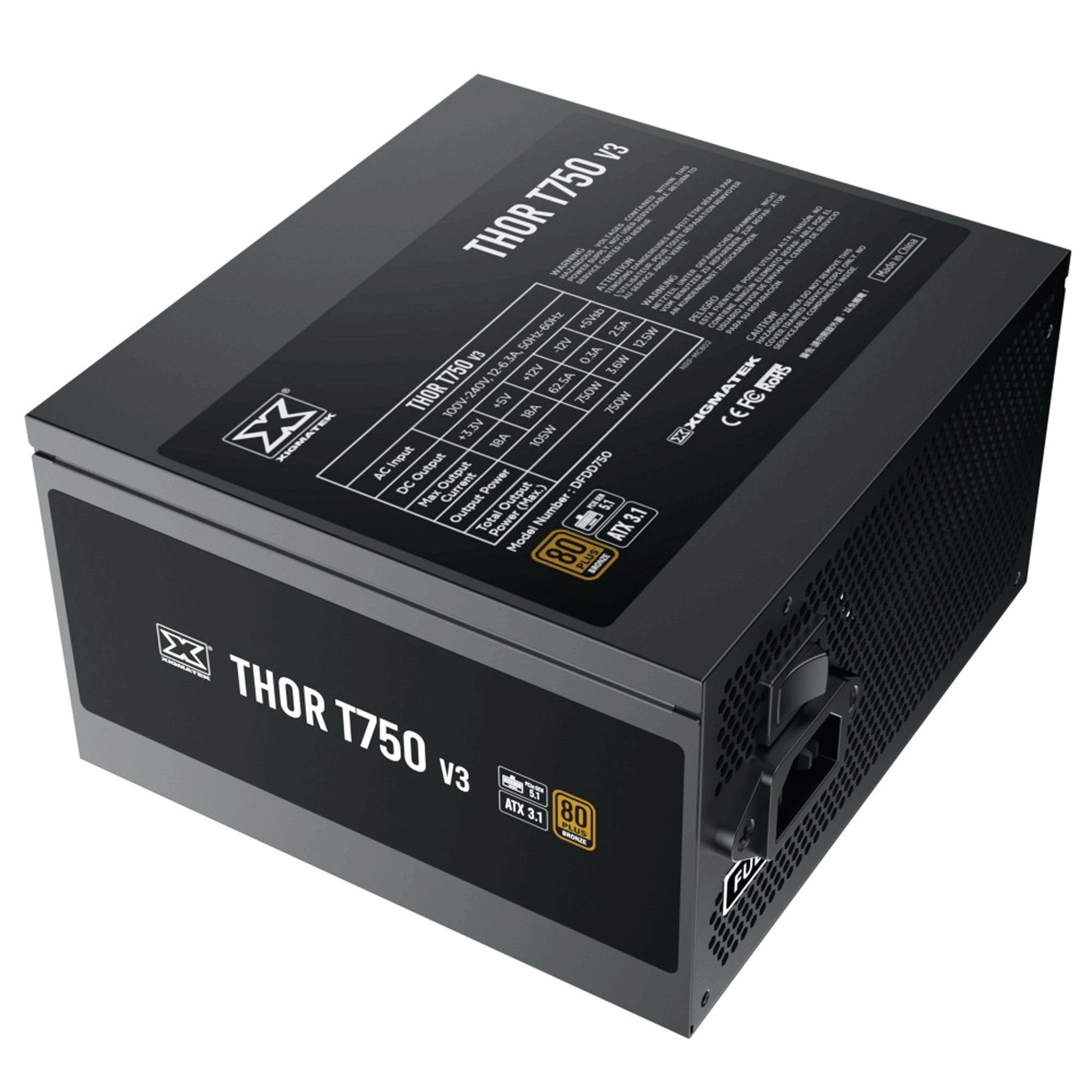 Nguồn Xigmatek Thor T750 V3 750W 80Plus Bzone (PICe5.1)