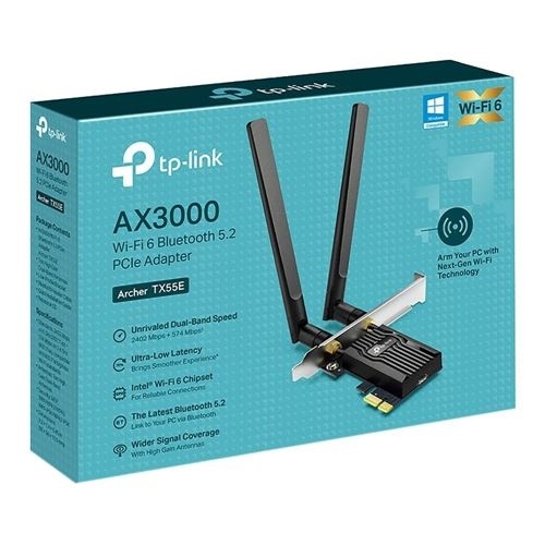 Card mạng không dây PCIe TP-Link Archer TX55E (AX3000, Bluetooth 5.2)