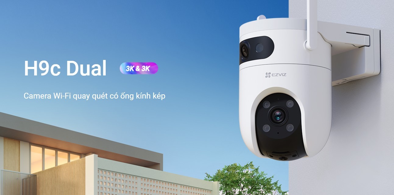 Camera EZVIZ CS-H9C (5MP+5MP) ống kính kép ngoài trời (R100-8H55WKFL)