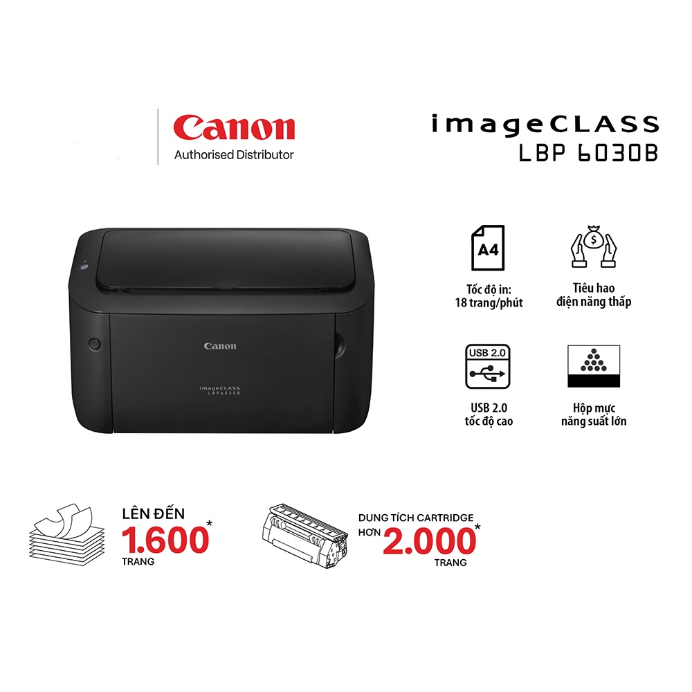 Máy in laser đen trắng Canon LBP6030B (A4/A5/ USB)