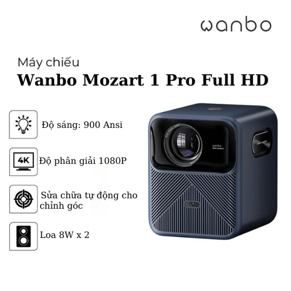 Máy chiếu Wanbo Mozart 1 Pro (2+16G), Black