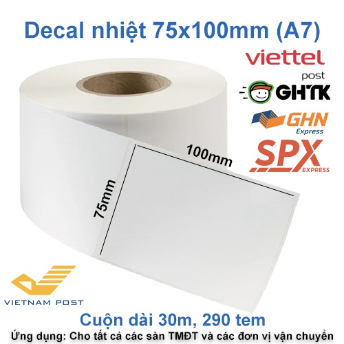 Decal Giấy In Nhiệt 75x100mm (A7)