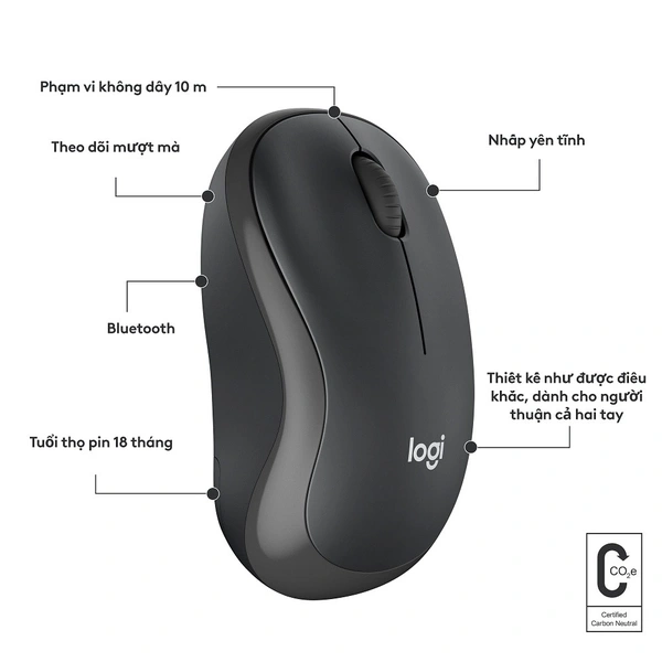 Chuột không dây bluetooth Logitech M240 Silent