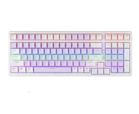 Bàn Phím Cơ Có Dây Newmen GM328 Trắng Tím - Blue Switch - Led