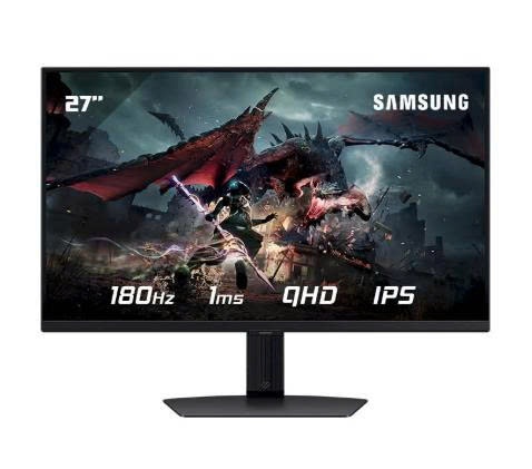 Màn Hình Gaming 2K Samsung Odyssey Ls27Dg502Eexxv (27 Inch/Qhd/Ips/180Hz/1Ms/Phẳng/Chân Xoay Dọc)