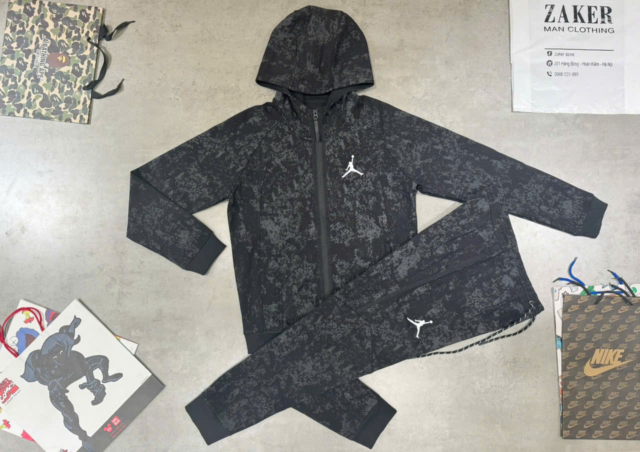Bộ nỉ hoodie mũ jordan 24/25