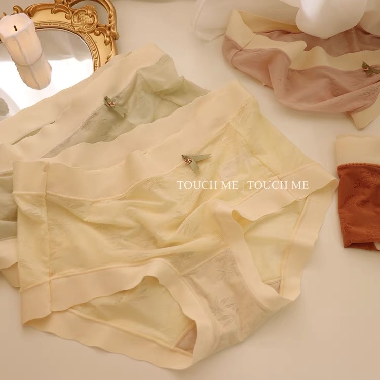 Hàng cao cấp - SÉT 10 QUẦN LÓT SU LỤA HÌNH LÁ IN CHÌM