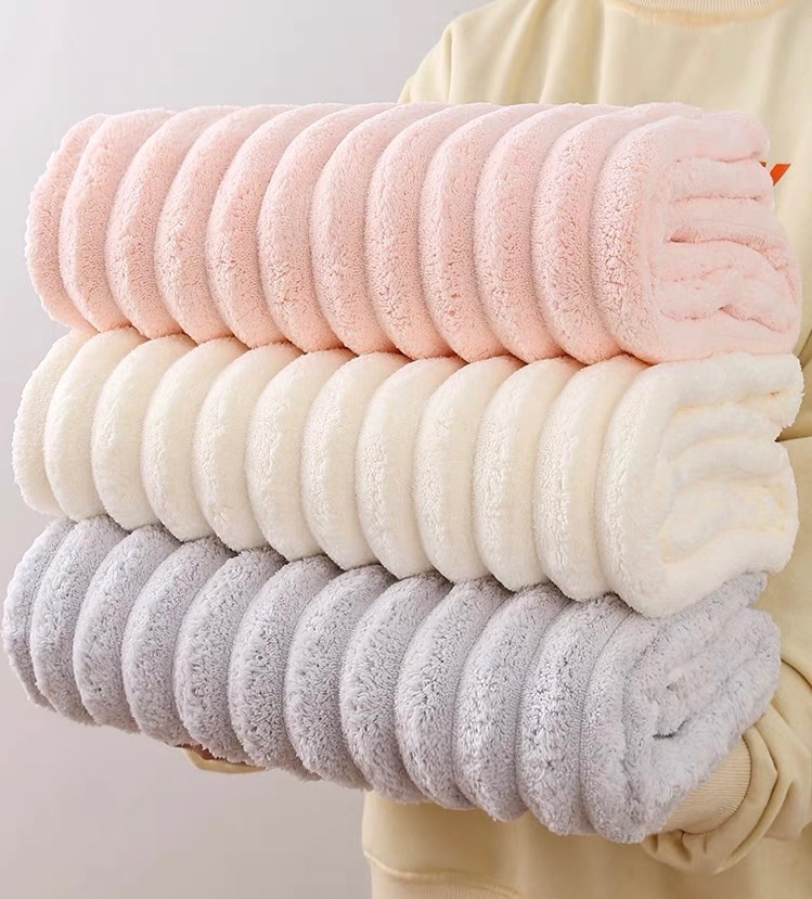 SÉT 2 KHĂN TẮM SÓNG NƯỚC SIÊU THẤM - random màu k chọn