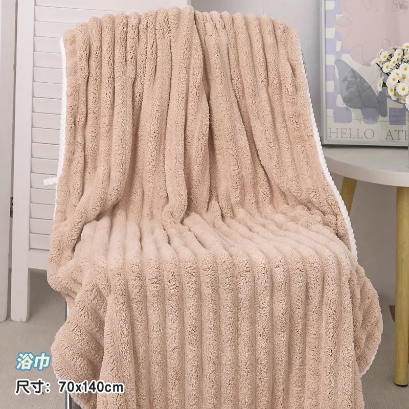 SÉT 2 KHĂN TẮM SÓNG NƯỚC SIÊU THẤM - random màu k chọn