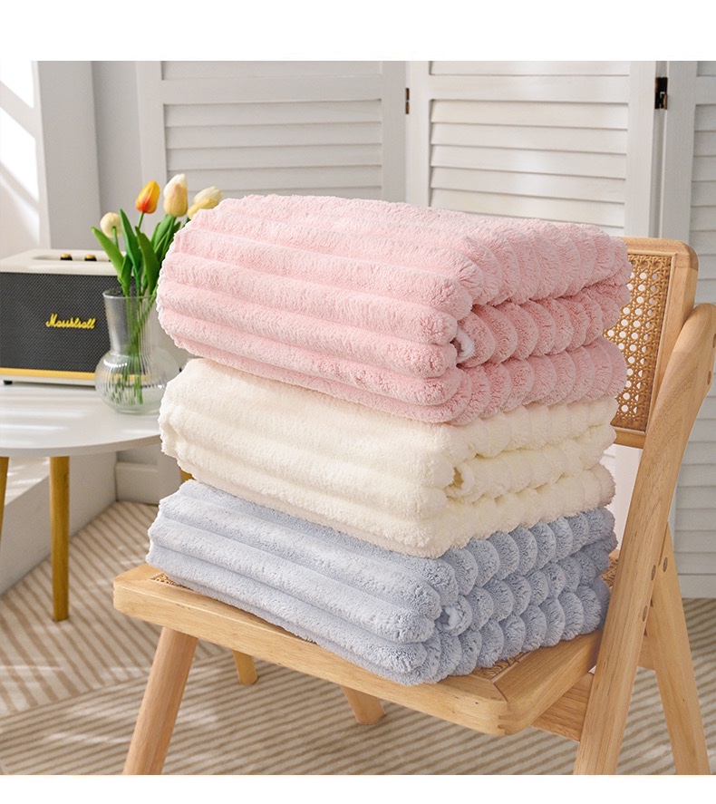 SÉT 2 KHĂN TẮM SÓNG NƯỚC SIÊU THẤM - random màu k chọn