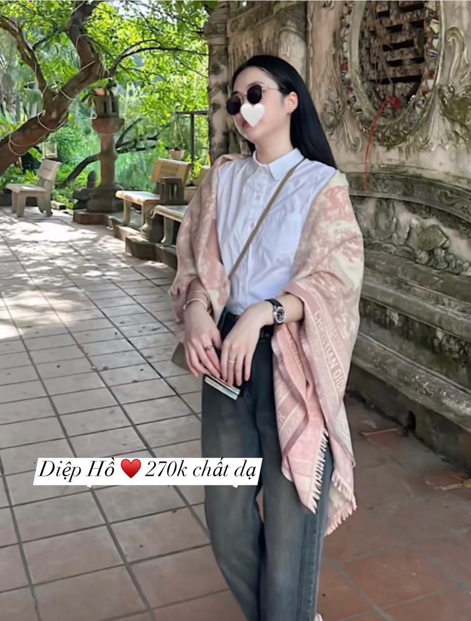 KHĂN DẠ LEN DIOR HỒNG QC L1