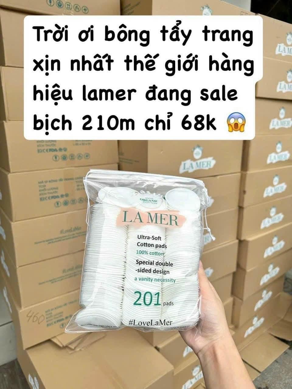 SET 3 GOI BÔNG TẨY TRANG LAMER 201 miếng