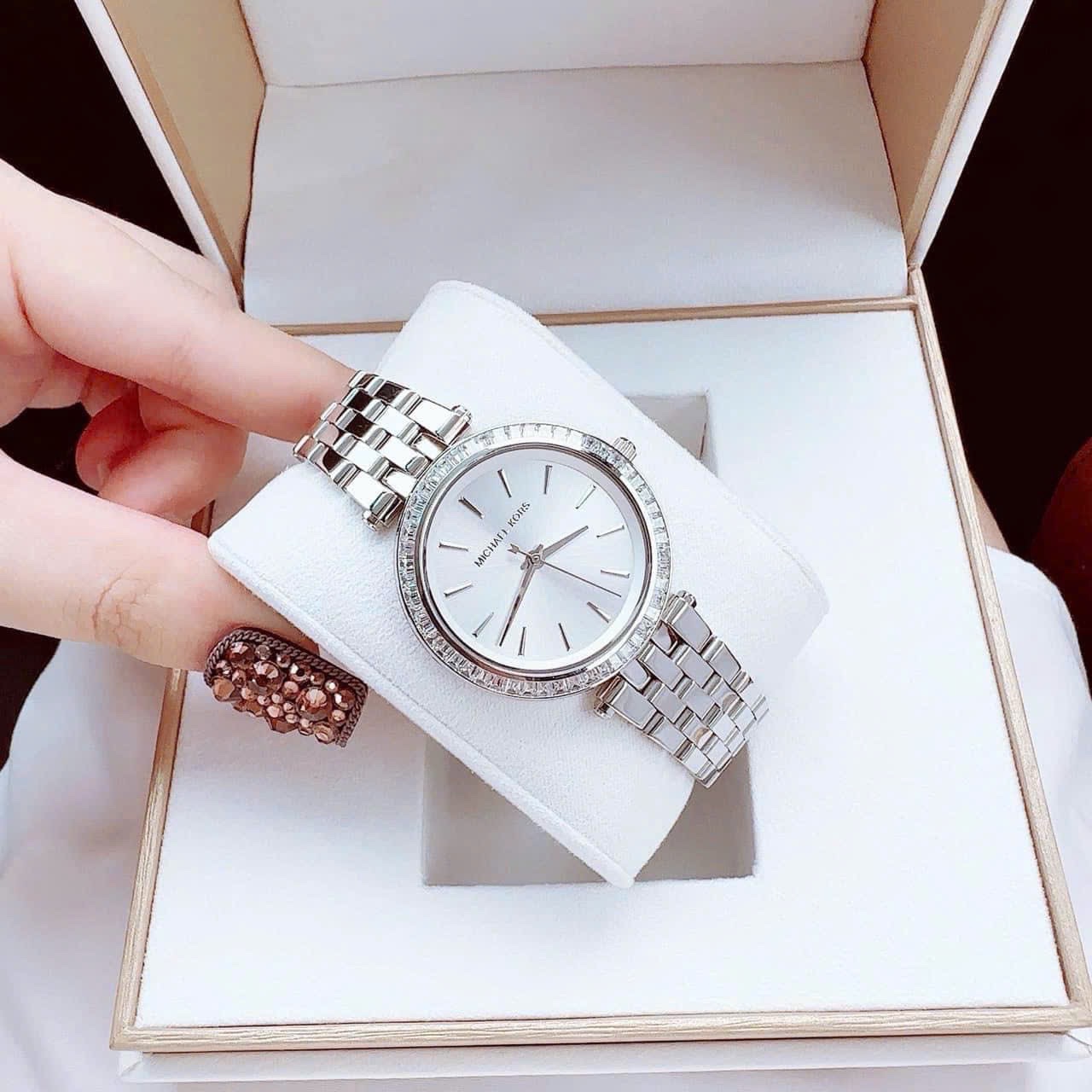 ĐỒNG HỒ MK MẶT TRÒN MÀU BẠC