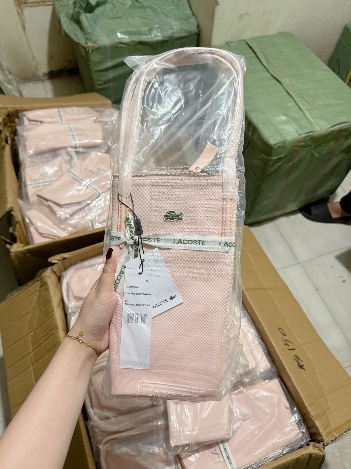 TÚI TOTE CÁ SẤU MÀU HỒNG