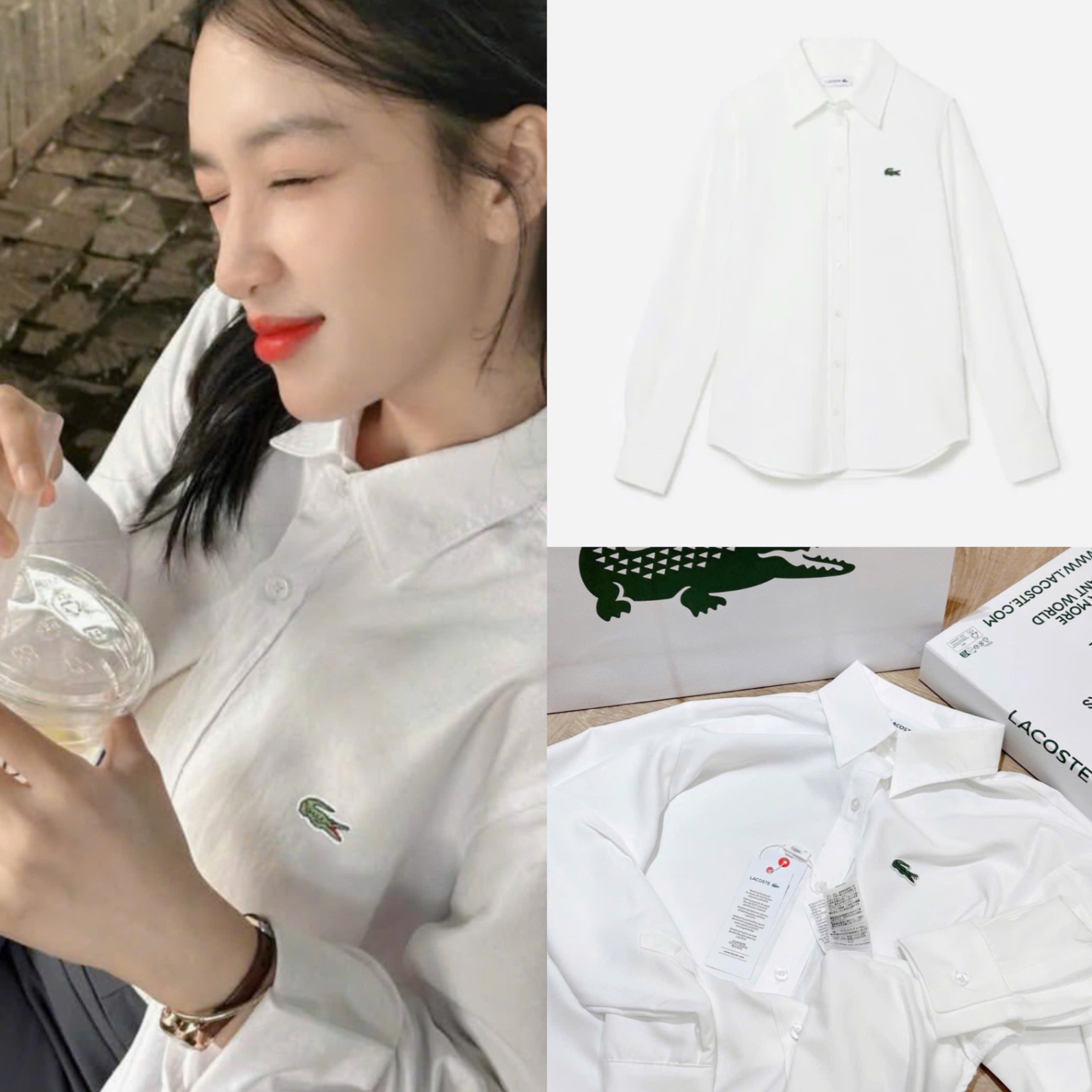 Hàng nhà máy - ÁO SƠ MI TRẮNG LCT XUẤT DƯ DT