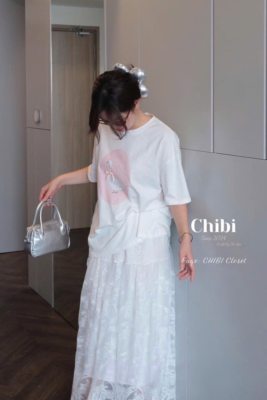 CHÂN VÁY VOAN REN HOA NỔI MIDI M302 QCCC