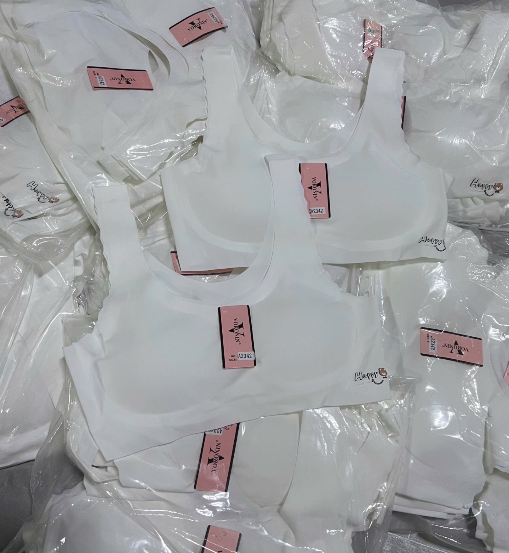 SET 5 ÁO LÓT HỌC SINH TRẮNG M2342 HAPPY