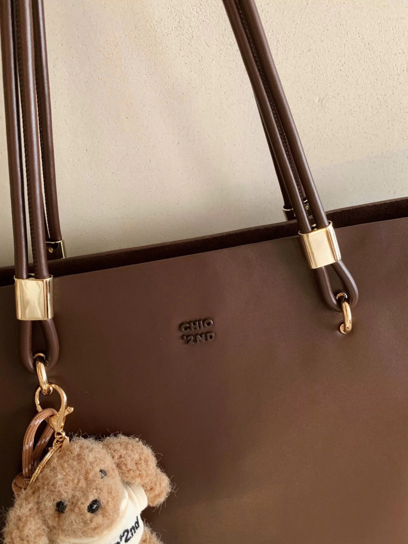 TÚI TOTE CHIO’2ND BIGSIZE KÈM GẤU NÂU HS185