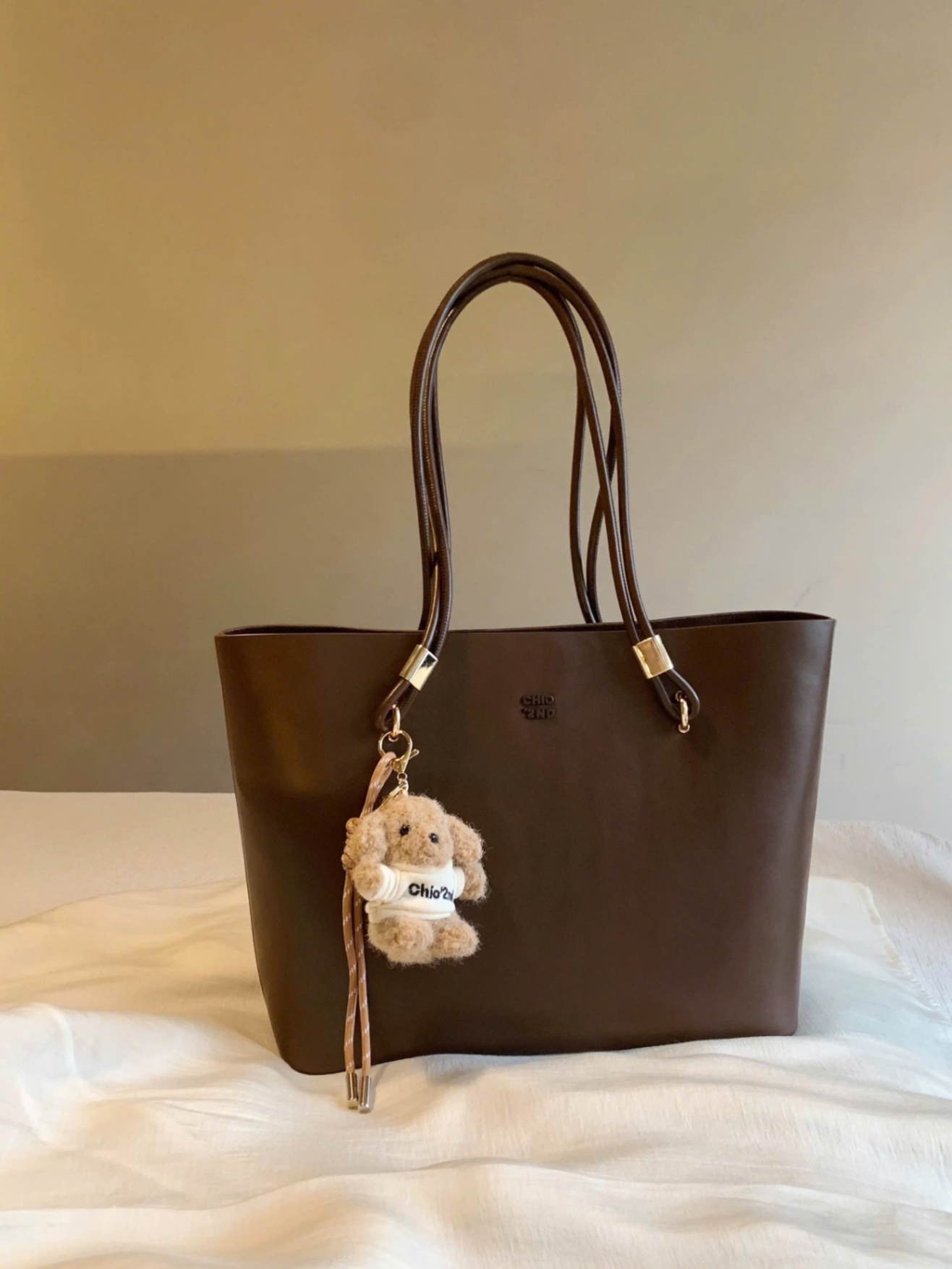 TÚI TOTE CHIO’2ND BIGSIZE KÈM GẤU NÂU HS185