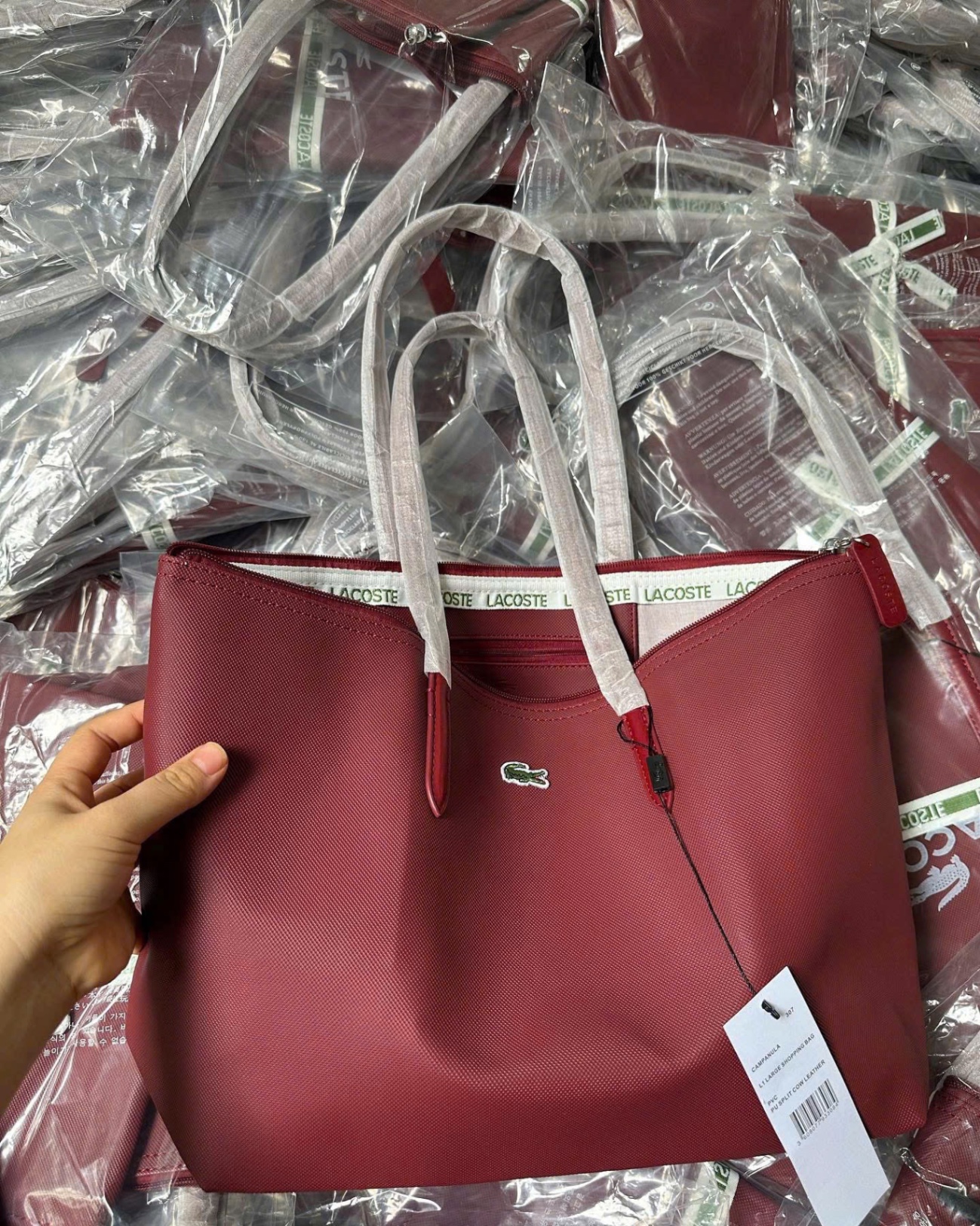 TÚI TOTE LCT CÁ SẤU ĐỎ TQXK