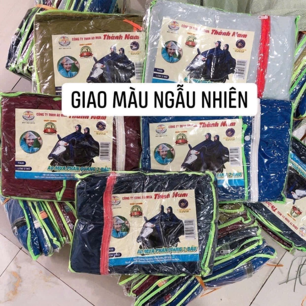 ÁO MƯA 2 ĐẦU -random k chọn màu