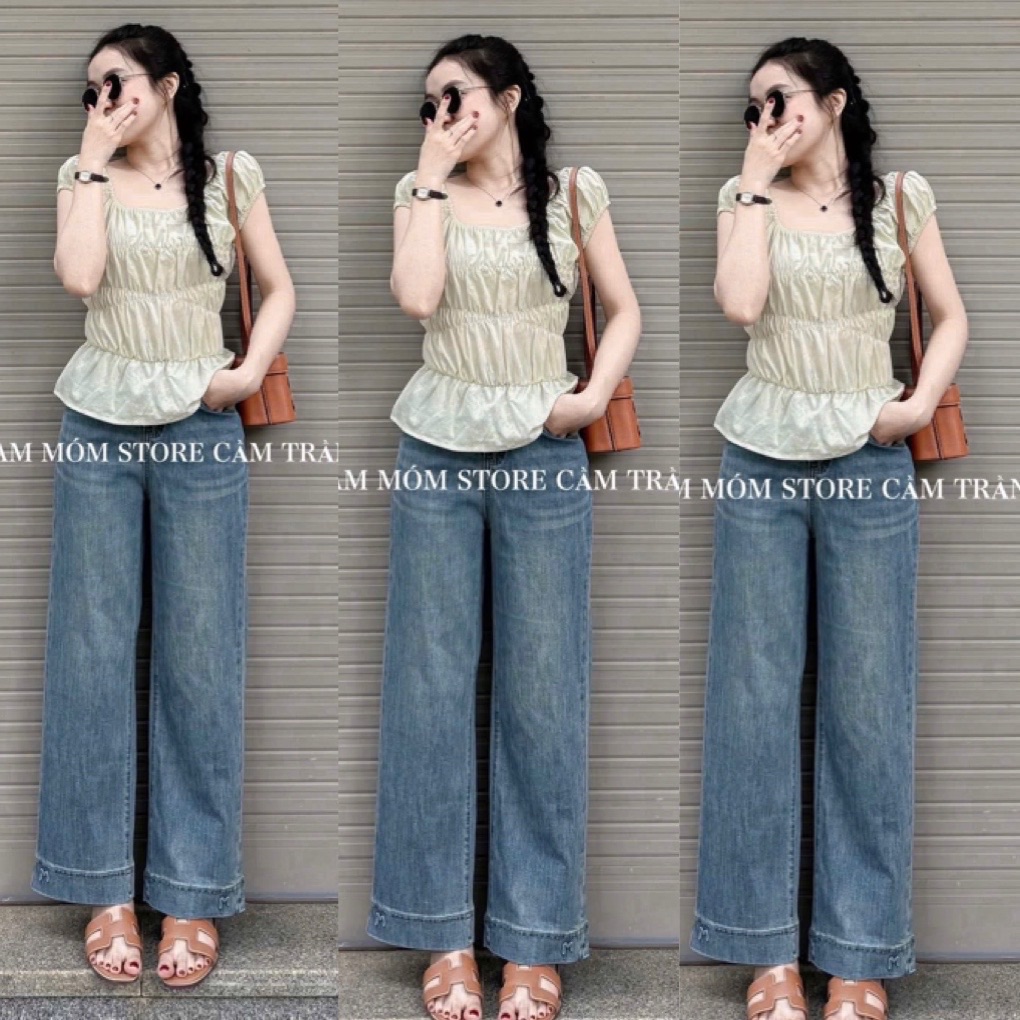 NT50 QUẦN JEAN SUÔNG XANH THÊU M GẤU TO