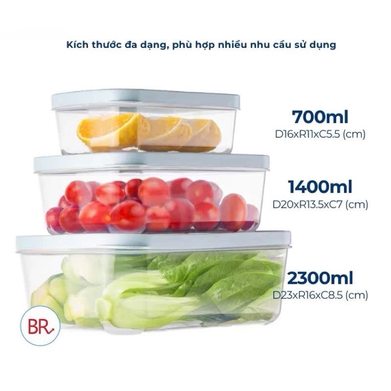 XA KHO SET 6 HỘP ĐỰNG THỰC PHẨM HOKORI