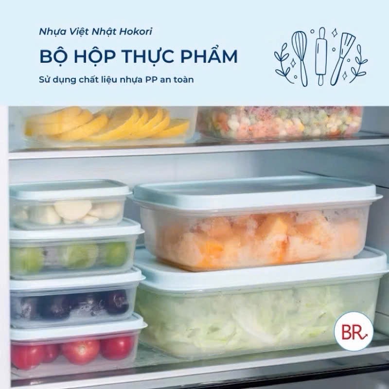 XA KHO SET 6 HỘP ĐỰNG THỰC PHẨM HOKORI