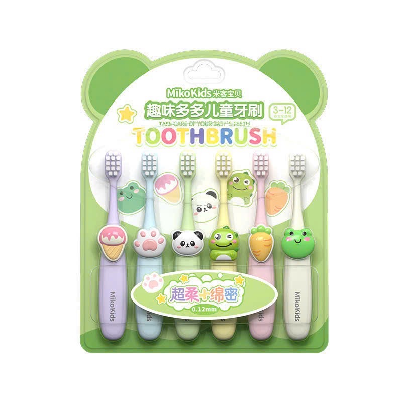 SET 6 BÀN CHẢI HÌNH GẤU TRÚC CHO BE