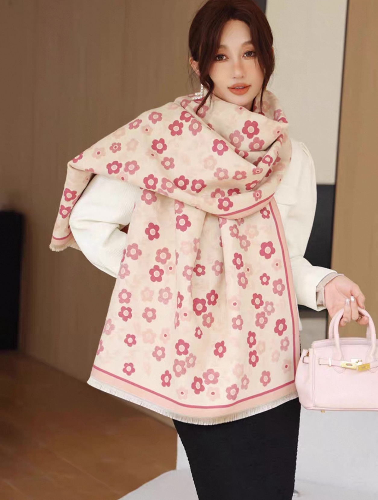 KHĂN HỒNG HOA ANH ĐÀO QC