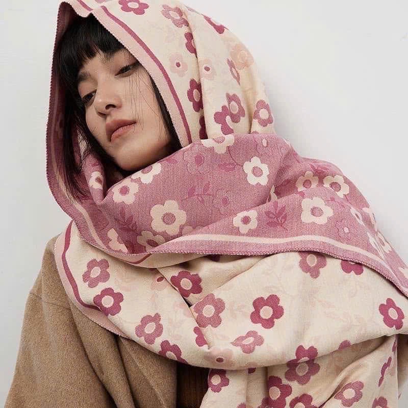 KHĂN HỒNG HOA ANH ĐÀO QC