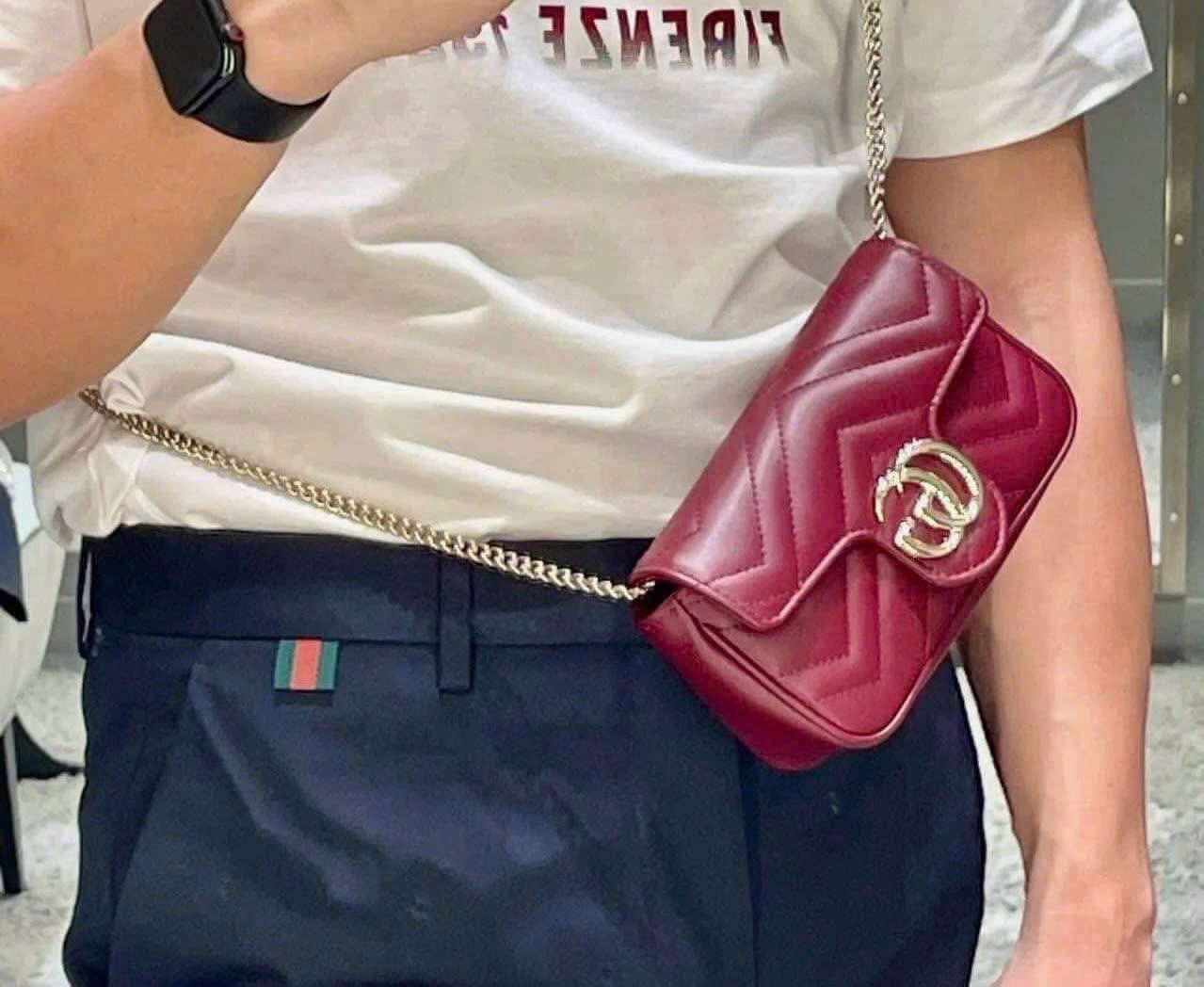 TÚI XÁCH GUCI BURGUNDY HOT FULL BOX XUẤT DƯ
