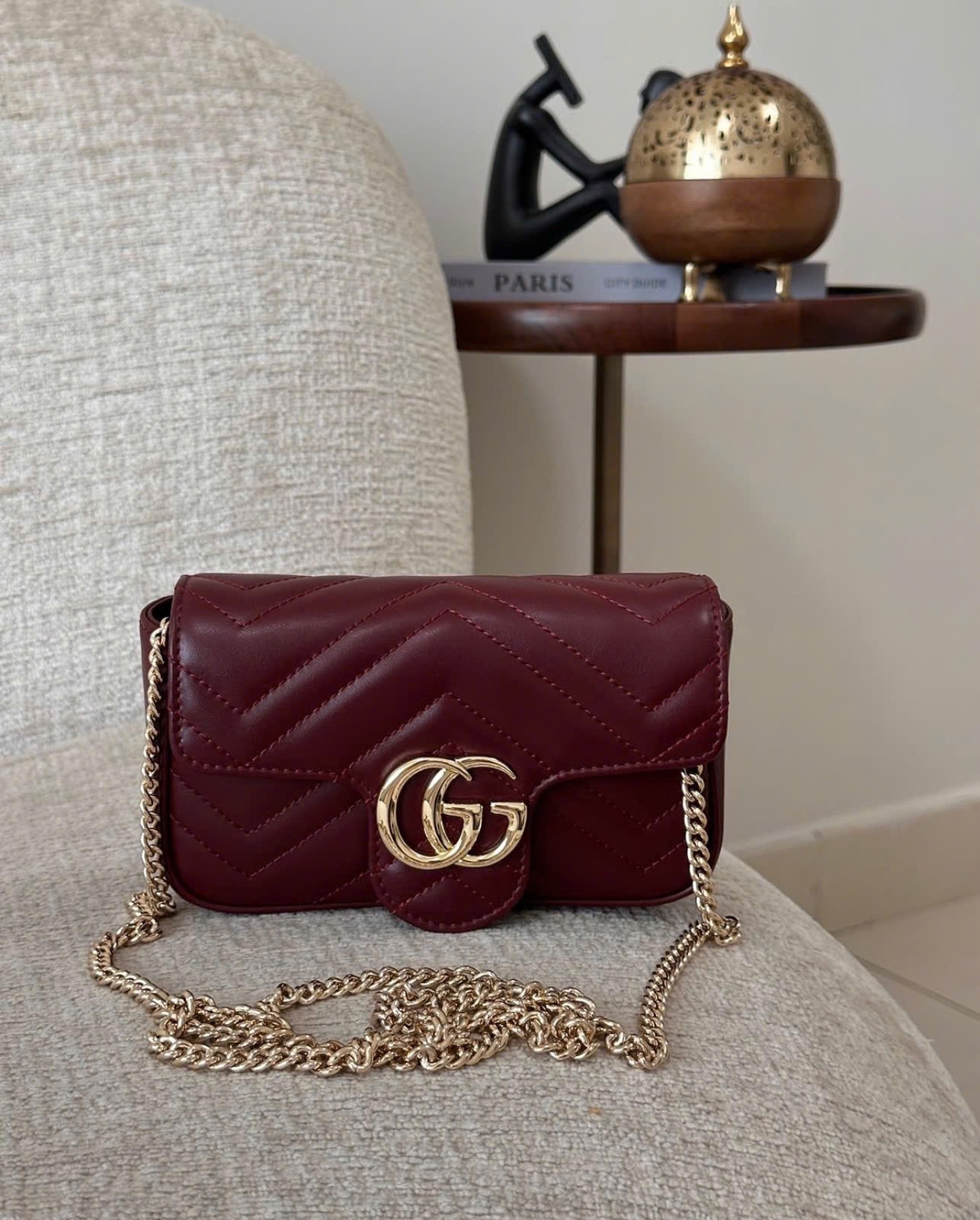 TÚI XÁCH GUCI BURGUNDY HOT FULL BOX XUẤT DƯ
