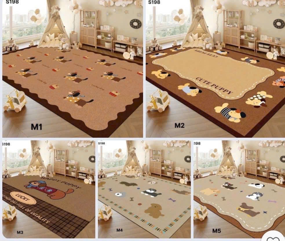 THẢM DECOR PHÒNG SZ M8x2M - random mau