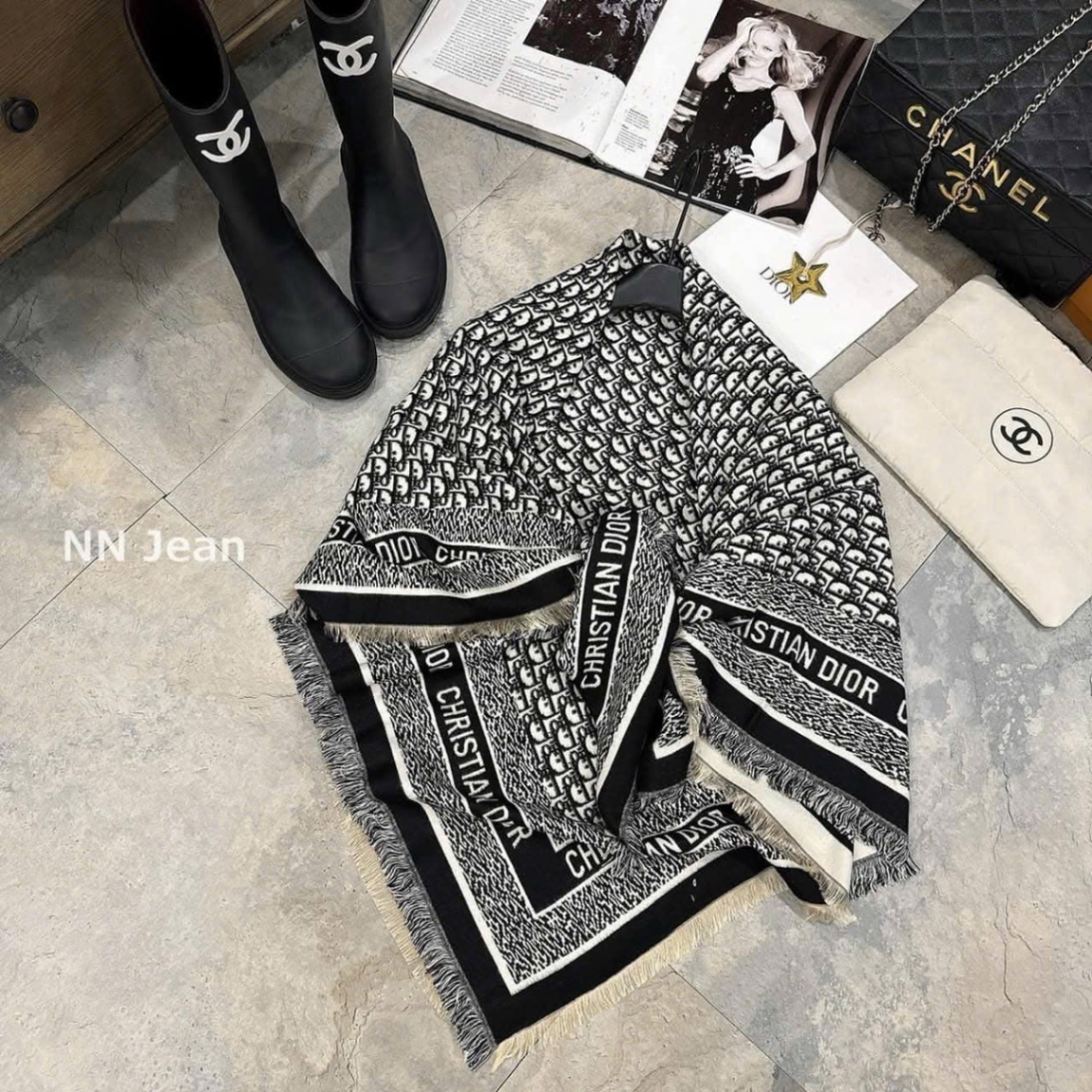KHĂN DẠ LEN DIO VUÔNG QCCC IN TRÀN