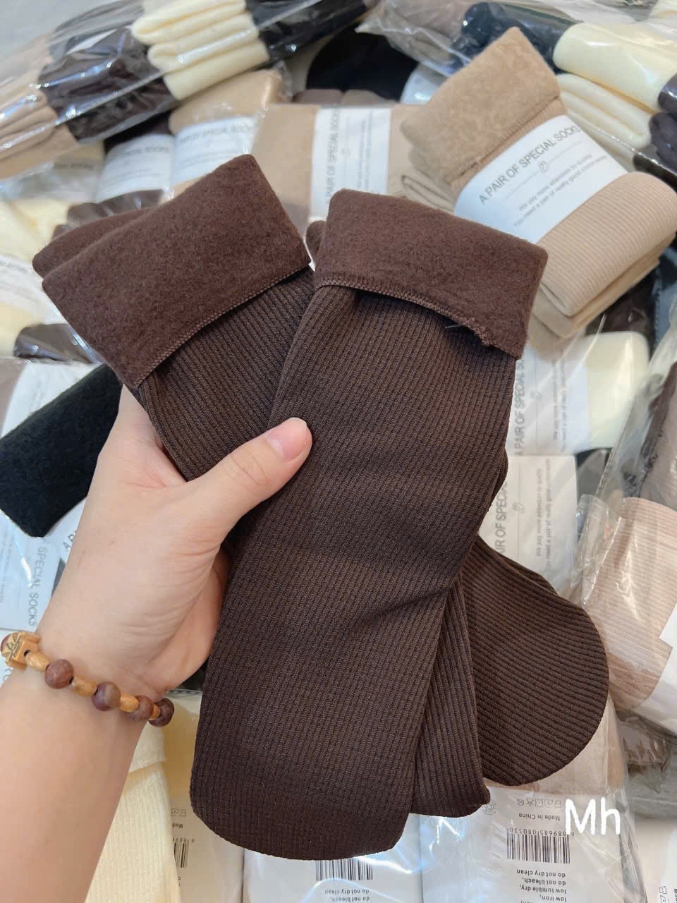XẢ KHO SET 20 ĐÔI TẤT LÓT LÔNG SIÊU ẤM