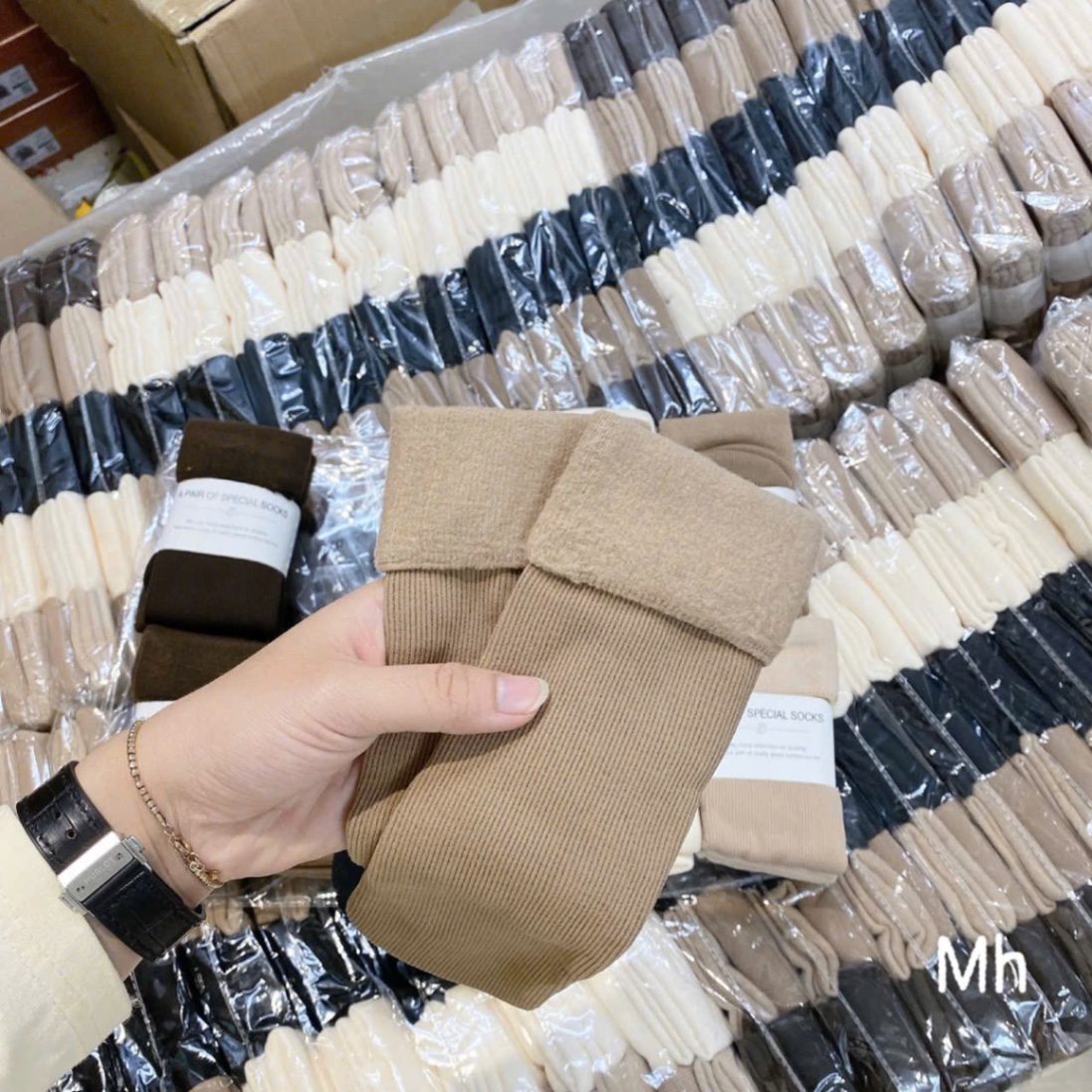 XẢ KHO SET 20 ĐÔI TẤT LÓT LÔNG SIÊU ẤM