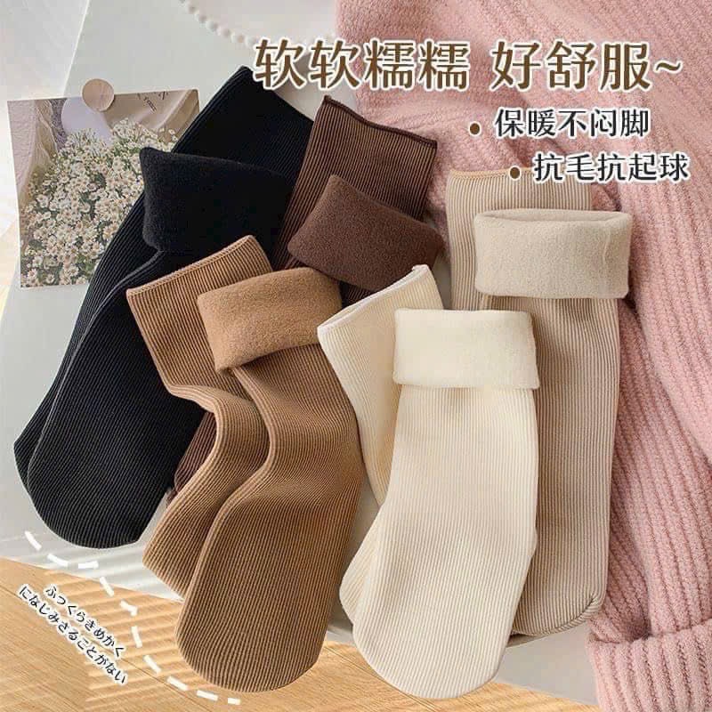 XẢ KHO SET 20 ĐÔI TẤT LÓT LÔNG SIÊU ẤM