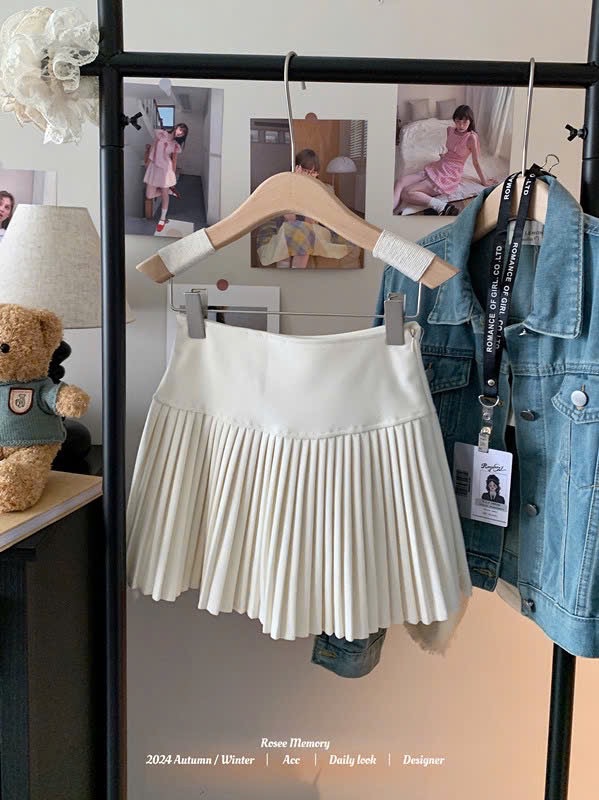 CHÂN VÁY DẠ LI NHỎ XẾP LY QC