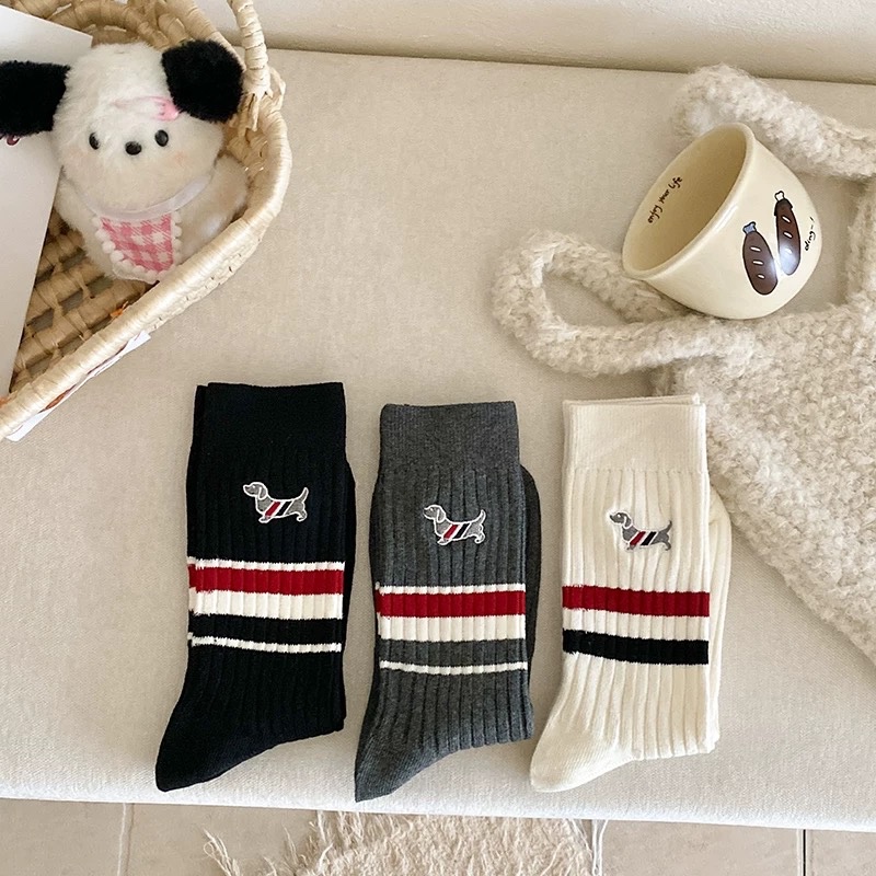 Loại dày đẹp QCCC - SET 3 ĐÔI TẤT HÌNH CÚN THOM