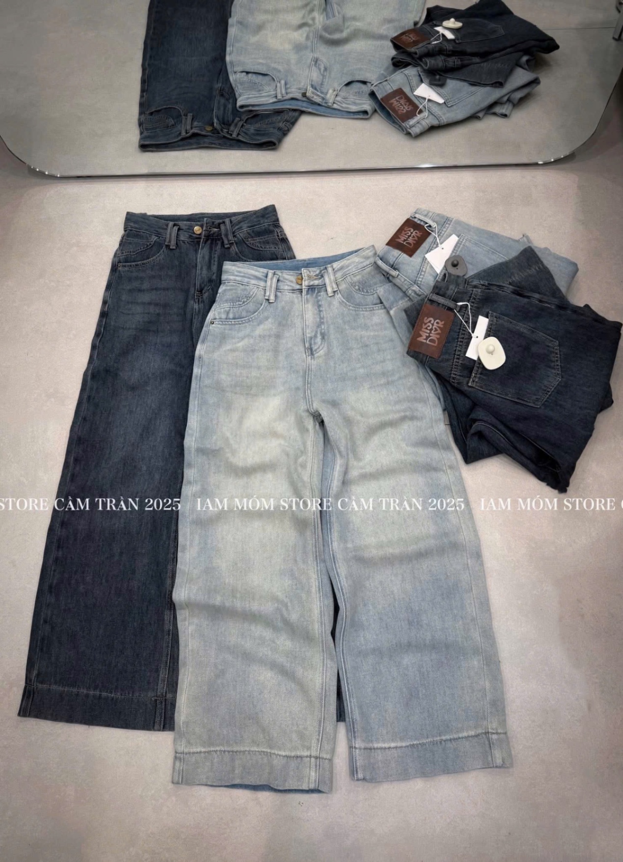 QUẦN JEAN SUÔNG ĐĨA LỆCH 2 MÀU M0211