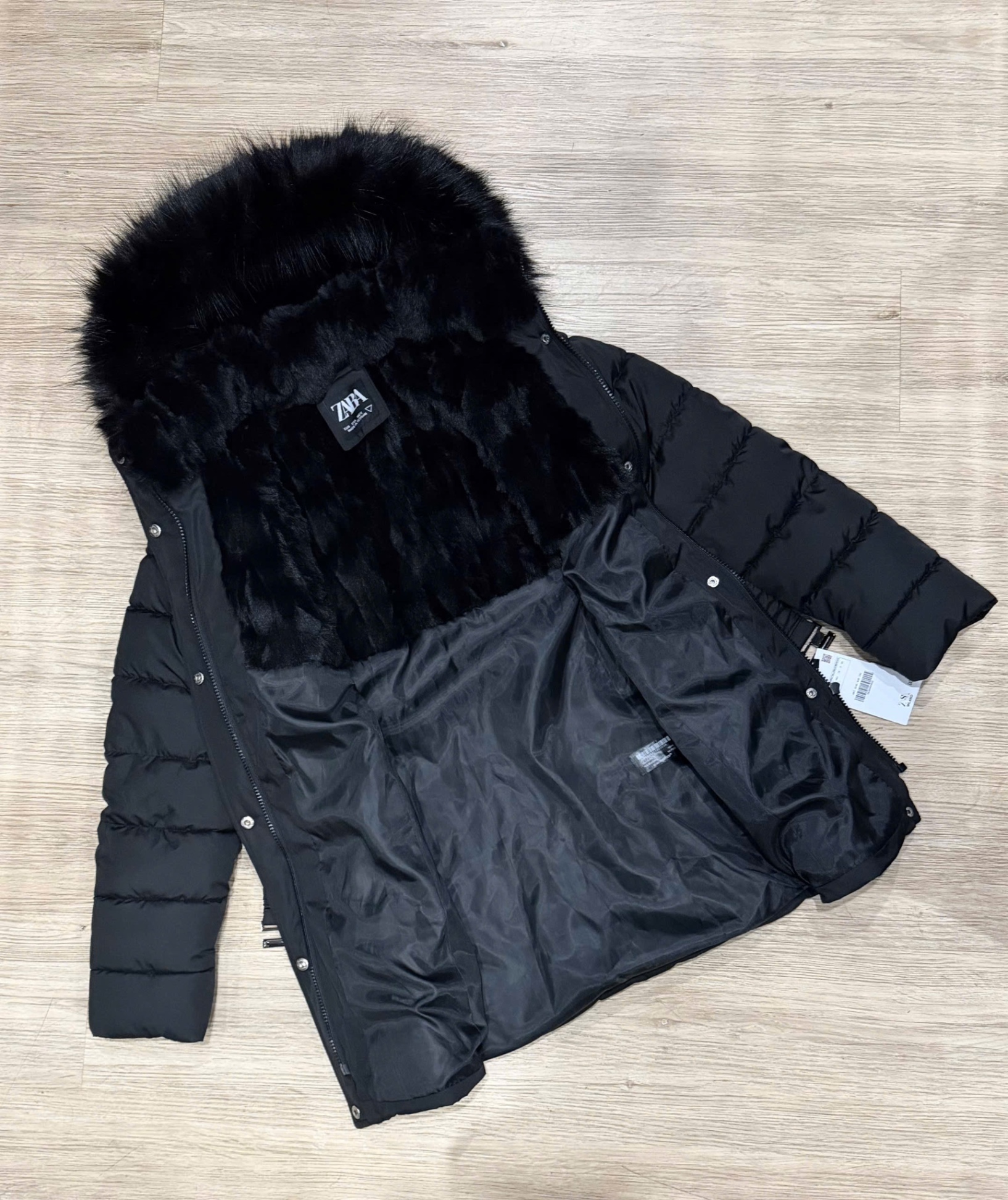 Hang nhà máy - ÁO PARKA MŨ LÔNG ZRF MÀU ĐEN