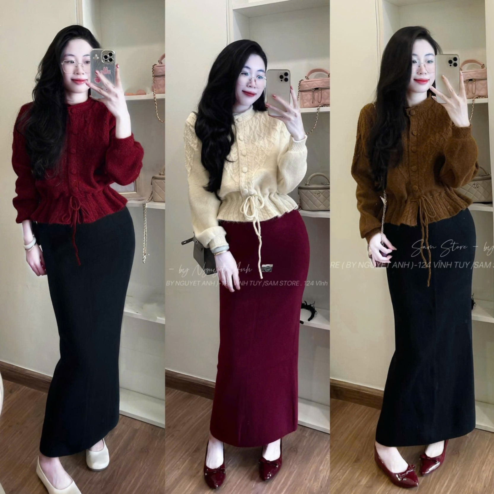ÁO LEN PELUM CÚC BỌC 3 MÀU
