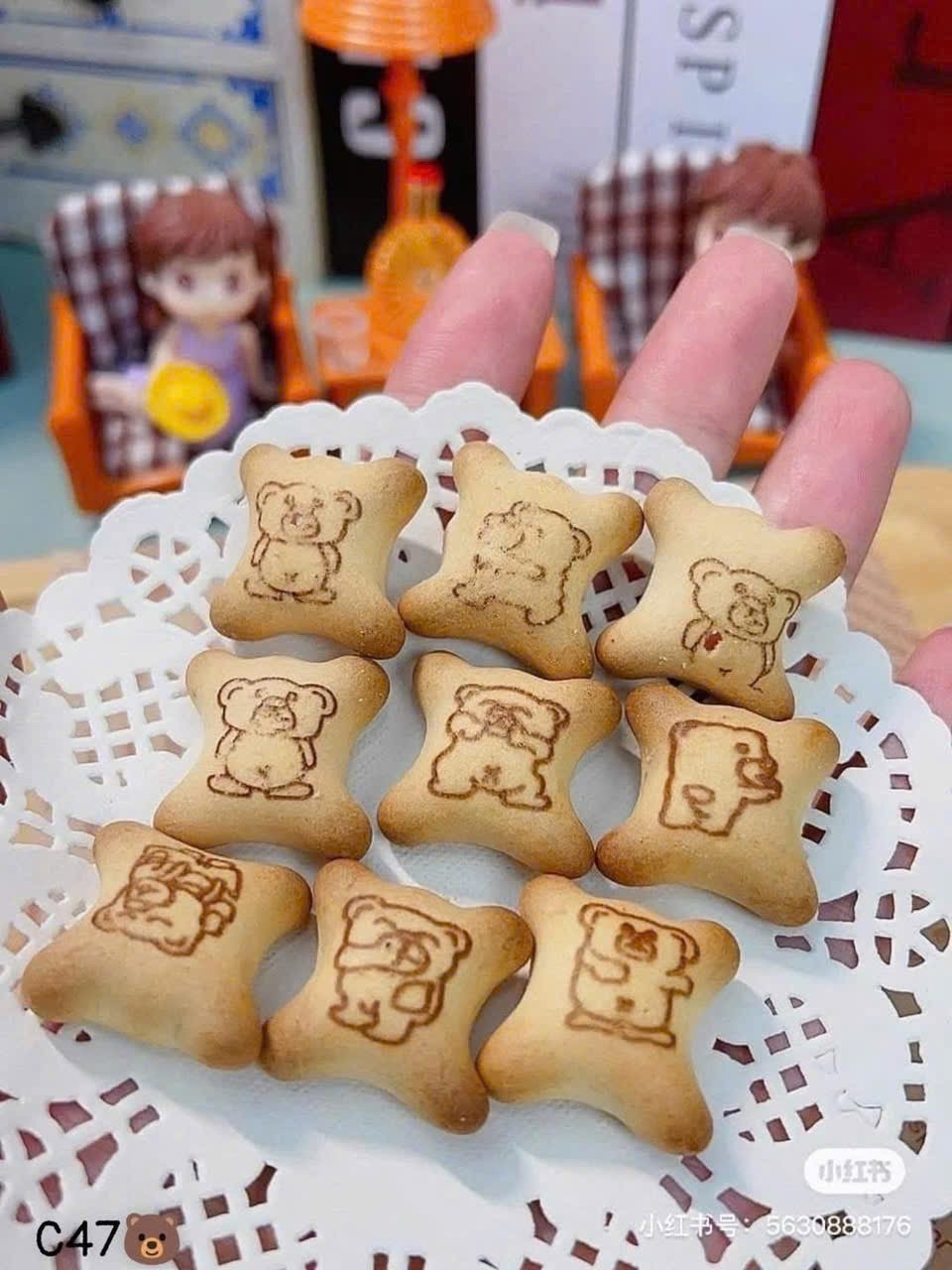 SÉT 1KG BÁNH GẤU NHÂN KEM
