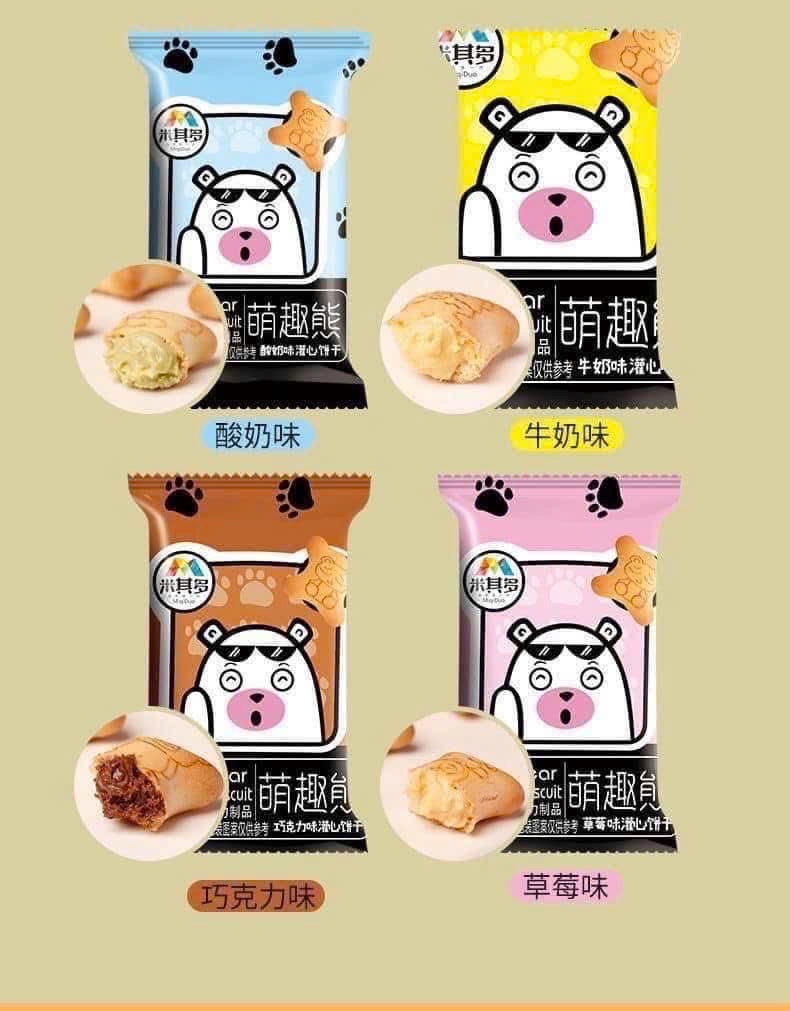 SÉT 1KG BÁNH GẤU NHÂN KEM